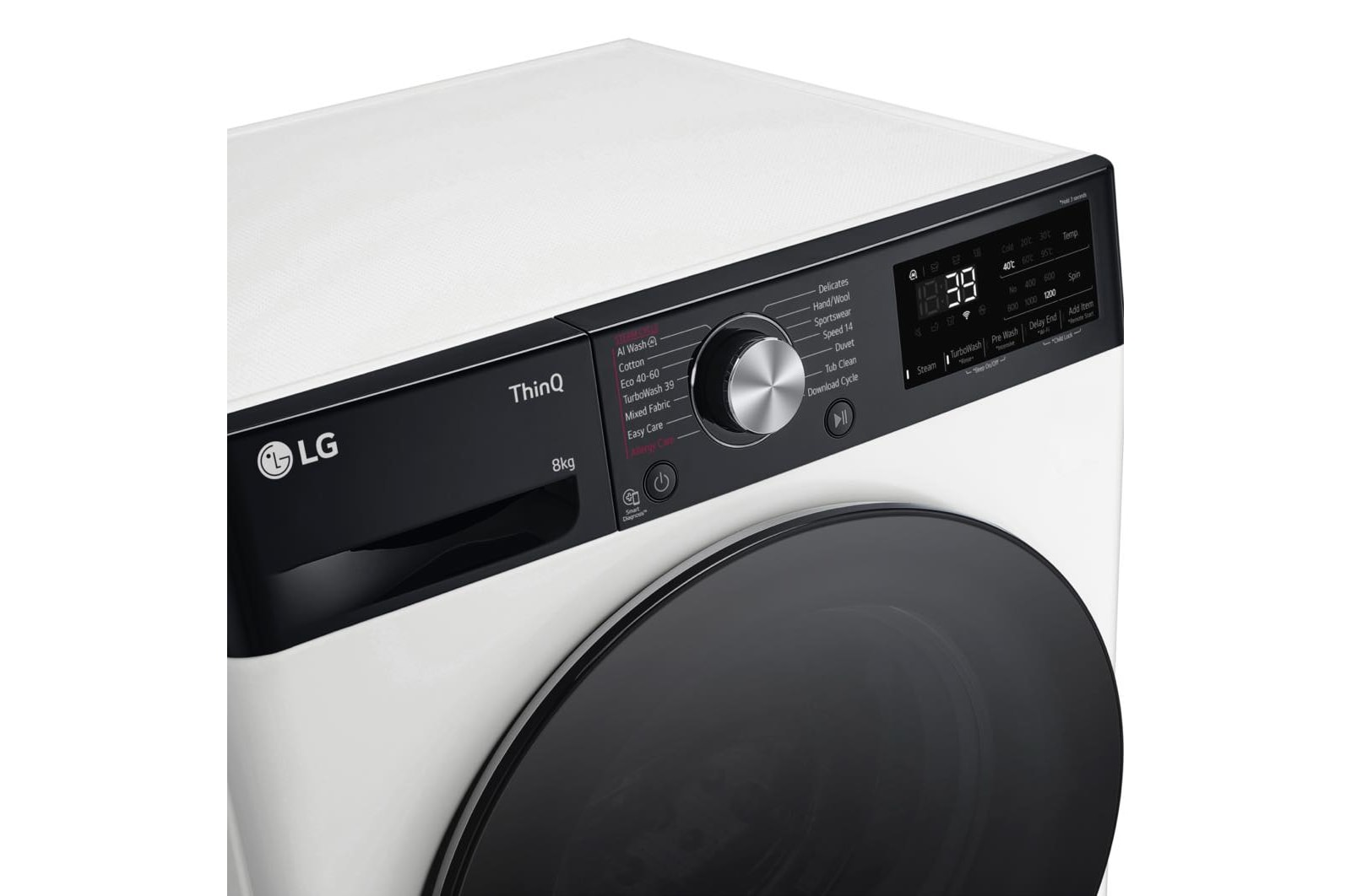 LG 8kg Counter-Depth MAX™ Washing Machine, White, F2Y708WBTN1